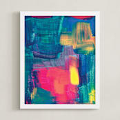 "Abstract Painting3" - Art Print in red by Ramoncita - aticnomar - Framed