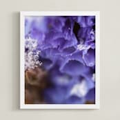"Depth of Winter" - Art Print in Blueberry Smoothie by Janie Allen - Framed