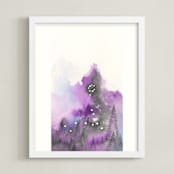 "Pisces Constellation" - Art Print in Amethyst by Emily Magone - Framed