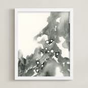 "Leo Constellation" - Art Print in Onyx Black by Emily Magone - Framed