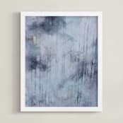 "Passerby" - Art Print in Rain by Debi Perkins - Framed