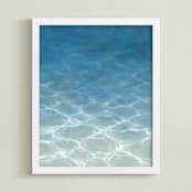 "Soller" - Art Print in Blue by Laura Browning - Framed
