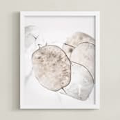 "Soft Embrace" - Art Print in Soft Grey by Alicia Youngken - Framed