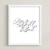 "Be Still My Soul" - Art Print in White by Katrina Lindhorst - Framed
