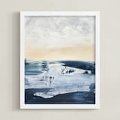 "Clouds and Haze" - Art Print in Ocean by Camille Pietrow - Framed