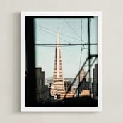 "On The Muni (Portrait Edition)" - Art Print in City Sky by Shannon Howard - Framed