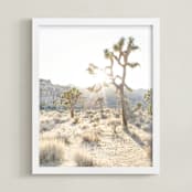 "Joshua Tree Golden Hour-2" - Art Print in Warm by Lauren Armellini - Framed