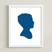 "Silhouette: Custom Print with Text" - Custom Print in Blueberry by Minted - Framed