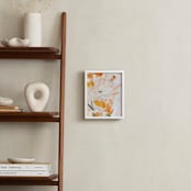 "Painted Peonies" - Art Print in Orange by Tanya Val - In a Room