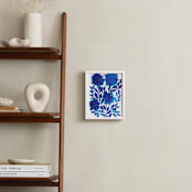 "HAND PAINTED FLOWERS_4A" - Art Print in blue by Ramoncita - aticnomar - In a Room