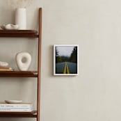 "Road In The Clouds" - Art Print in Bright Yellow by Christian Florin - In a Room