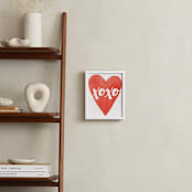 "Watercolor XOXO" - Art Print in Crimson by Amber Barkley - In a Room