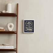 "Psalm 46:10" - Art Print in Slate by Jennifer Wick - In a Room
