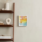 "Pink into Blue Night Sky" - Art Print in Sunset Orange by Deborah Velasquez - In a Room