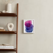 "Skeleton Petals 3" - Art Print in Royal Blue by Maggie Ramirez Burns - In a Room