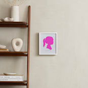 "Custom Silhouette Letterpress Art" - Custom Letterpress Print in Neon Pink by Minted - In a Room