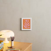 "Tall Flower" - Art Print in peach sorbet by Brandie Stonge - In a Room