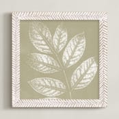 "Herbarium" - Art Print in dusty olive by Helen Halik - Framed