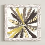 "Bright Star Series 2" - Art Print in Neutral by Angela Simeone - Framed