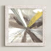 "Bright Star Series 3" - Art Print in Neutrals by Angela Simeone - Framed