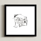 "Eeyore Lounging | Winnie The Pooh" - Art Print in White by Stefanie Lane - Framed