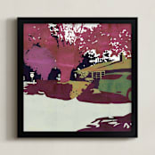 "37th Street 1" - Art Print in Grey Rose by lisa Mundorff - Framed