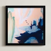 "Dalliance" - Art Print in Apricot Rose by Juniper Briggs - Framed