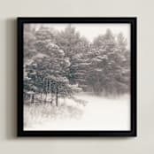"Play on a Winters Day 1" - Art Print in Warm Taupe Gray by Jacquelyn Sloane Siklos - Framed