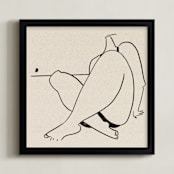 "Beach Bum" - Art Print in Ivory by Katie Spak - Framed