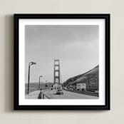 "Golden Gate Bridge" - Art Print in Black and White by Austin Warnock - Framed