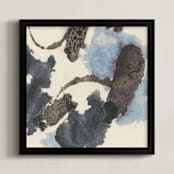 "Amorphous 1" - Art Print in Light Blue by Renée Stramel - Framed