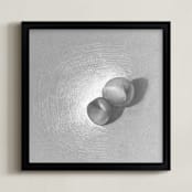 "Two Peaches" - Art Print in Silver by Meghan Lacey - Framed