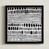 "Staccato" - Art Print in Noir by Rochelle Renee - Framed