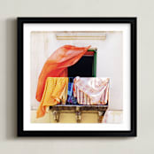 "A Summer in Lipari" - Art Print in Yellow sun by Massimiliano Massimo Borelli - Framed