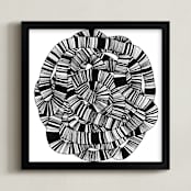 "Sandworm 1" - Art Print in Black by Jaime Derringer - Framed