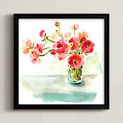 "Meander" - Art Print in Fuchsia by Betty Hatchett - Framed