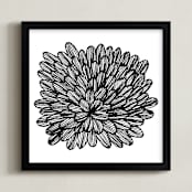 "eccentric leaves" - Art Print in black by Ramoncita - aticnomar - Framed
