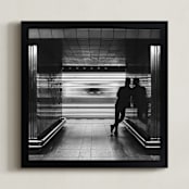 "Patience" - Art Print in Black and White by Mark Kirby - Framed