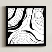 "Story Lines (Two)" - Art Print in India Ink by Hannah Lipking - Framed