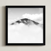 "Volcano Hidden in the Clouds 3" - Art Print in Monochromatic by Mary Ann Glynn-Tusa - Framed