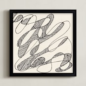 "Read Between the Lines" - Art Print in Ink by Cecelia Hospers - Framed
