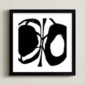 "Exhale" - Art Print in black by Lisa McLean - Framed