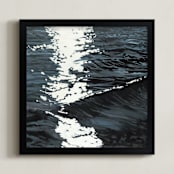 "Dazzle" - Art Print in Storm by Becky Kisabeth Gibbs - Framed