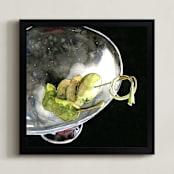 "Martini" - Art Print in Olive Green by Stick and Petal - Framed