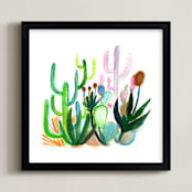 "Desert Jungle" - Art Print in Jungle Green by Holly Royval - Framed