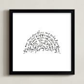 "You Are My Rising Sunshine" - Art Print in Black by Dean Street - Framed