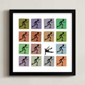 "Try Try Again" - Art Print in burnt sienna by Shannon - Framed