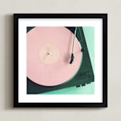 "The Pink Record" - Art Print in Disco by Caroline Mint - Framed