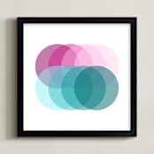 "Missed Connection" - Art Print in Miami Magenta by Kristina E Lucas - Framed