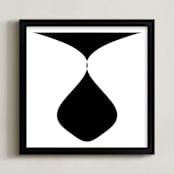 "Pendulum Drop" - Art Print in Black by Lisa McLean - Framed